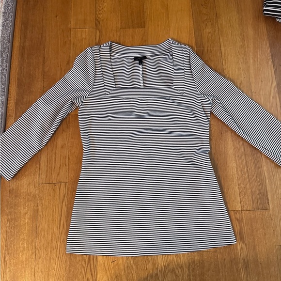 Who What Wear Tops - Who What Wear Gray and White Fitted Button Down Shirt​